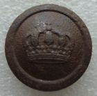 WW1 German Army Uniform Brass Button with Crown 20,7 mm Original S3