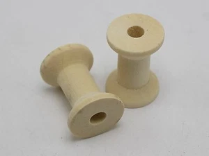 20 Wood Empty Thread Spools Natural Color Wooden Sewing Spools Cylinder 29X20mm - Picture 1 of 6