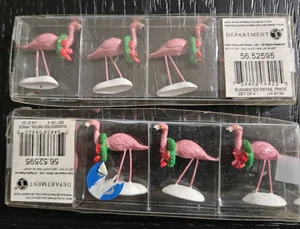 2 pkgs DEPT 56 GENERAL VILLAGE Accessory PINK FLAMINGOES NIB - Picture 1 of 4