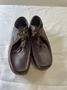 Clarks Herren Shacre Ii Run Mokassin Größe 9 M Braun Leder - Bild 1 von 14