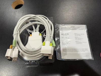 *New, Open Box*Belkin Flip USB with Audio KVM Switch - USB & VGA w/ Wired Remote - Image 1 of 4