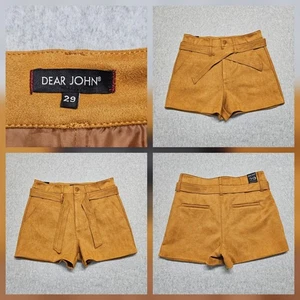 Dear John Suede Womens Shorts Sz 29 New - Picture 1 of 13