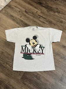 VTG Big Mickey Mouse Florida Sherrys Best T-Shirt XL Disney Double Sided USA - Picture 1 of 8