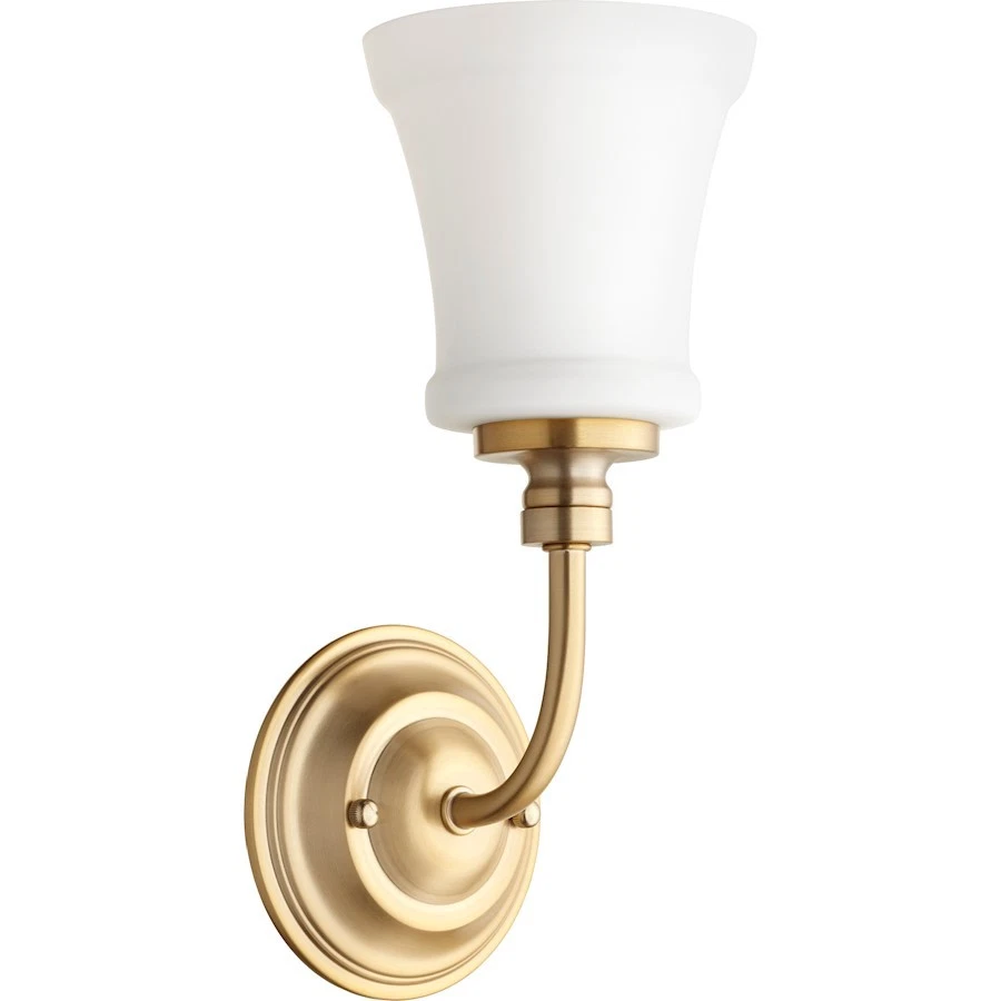 Quorum Rossington 1 Light 5' Wall Mount, Aged Brass - 5522-1-80 Foto 1 de 1