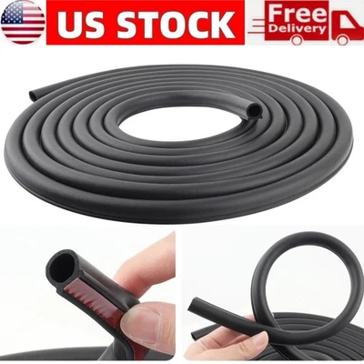 Tira de sellado de goma de 16,4 ft para puerta de ventana de auto en forma de D para camioneta RV Foto 1 de 4