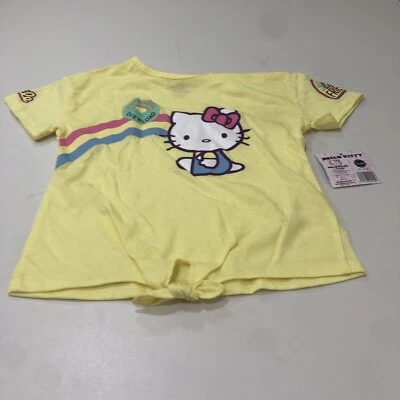 Sanrio Hello Kitty Tie T Shirt Girls Yellow Size 7 - Image 1 of 3