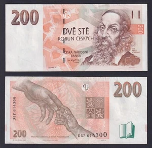 Banknote Republic Czech 200 Koruna 1998 P 19b Spl XF - Picture 1 of 1