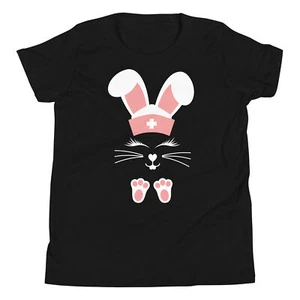 Easter Bunny Funny Rabbit Nurse Bunny Ears Nursing Easter Day Youth T-Shirt - Picture 1 of 5