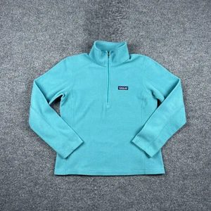 Patagonia Sweater Adult S Blue Micro D Snap Half Zip Fleece 25420 Pullover Women - Picture 1 of 11