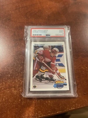 1990-91 Upper Deck Young Guns Sergei Fedorov RC PSA 9 como nuevo #525 novato Foto 1 de 2