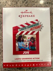 Hallmark Keepsake - 2016 Lights! Grandkids! Action! Photo Ornament Christmas NEW - Picture 1 of 1