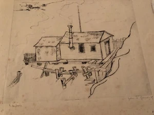 John I. Gannon, Tiburon, (#1 von 2) Sammlerstück antike Lithographie 1927 - Bild 1 von 5