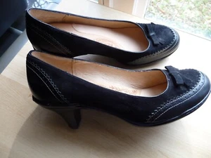 SOFFT NEW BLACK SUEDE LEATHER COMFORT ARCH SUPORT SLIP RESISTANT PUMPS 9,5 WIDE - Picture 1 of 9