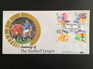 'Football League' GB Benham 1988 conjunto deportivo en cubierta de primer día - Liverpool SHS - Imagen 1 de 1