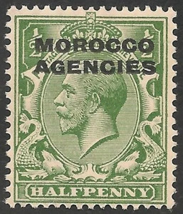Great Britain Morocco #209 (A82) VF MNH - 1918 1/2p George V - Overprinted - Picture 1 of 1
