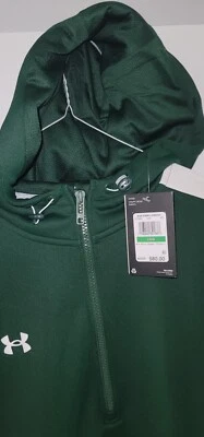 Para Hombres Under Armour Storm Vellón Calce Suelto Manga Larga Verde/Blanco 1/4 Cremallera Talla L Foto 1 de 3