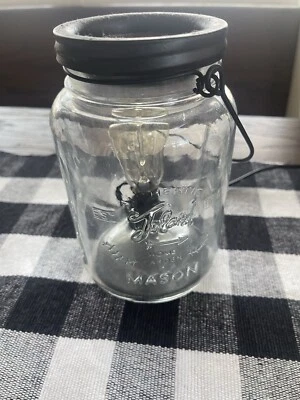 Candle Warmers Vintage Bulb Illumination Fragrance Warmer Glass Mason Jar - NIB - Image 1 of 4