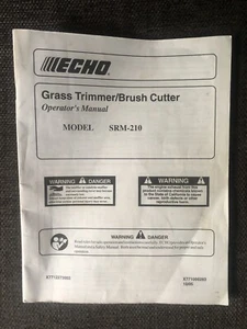 Echo Grass Trimmer Brush Cutter SRM-210 Operators Manual - Bild 1 von 2