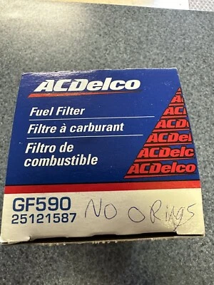 Paquete de 1 filtro de combustible AC Delco sin anillos GF590 25121587 Foto 1 de 4