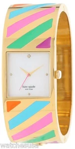 Kate Spade Women's New York Stripe Delacorte Bangle Watch 1YRU0190 - Picture 1 of 1