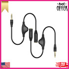 2pcs 3.5mm Headphone Extension Cables, Audio Extension Cord with Volume Adjustme