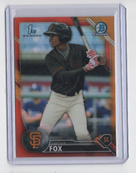 LUCIUS FOX 2016 Bowman Chrome Orange Refractor Rookie #/25 - Image 1 of 1