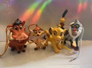 Disney Simba Pumbaa Rafiki and Timon from the Lion King Christmas Ornaments - Picture 1 of 5