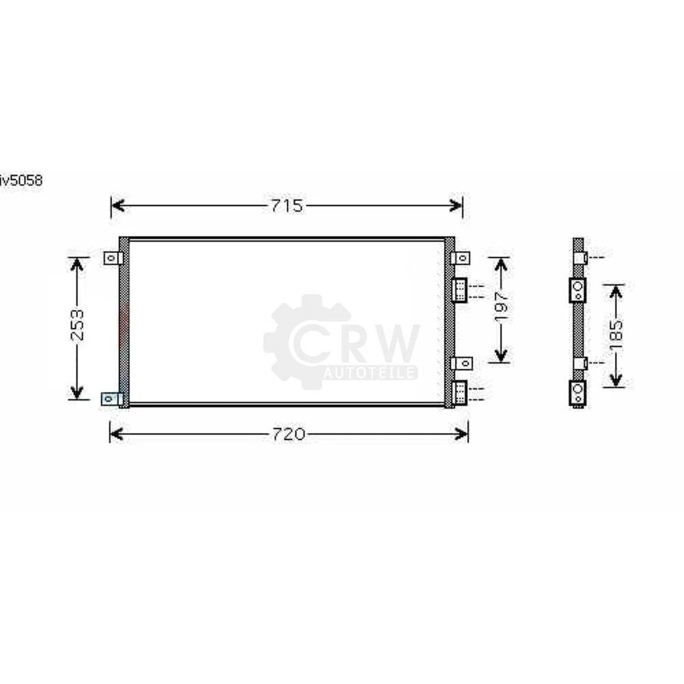 Condensatore Radiatore Clima Aria Condizionata per Iveco Quotidiano III Cassone - Immagine 1 di 1