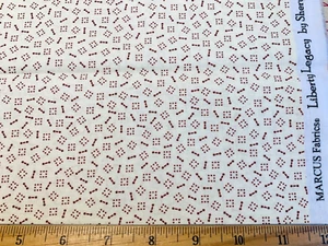 Marcus Fabrics Sheryl Johnson 1800s Civil War Repro LIBERTY LEGACY Red Cream FQ - Picture 1 of 2