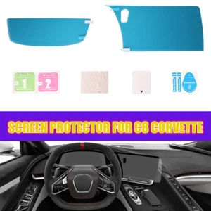 Console Dashboad Navigation Screen Touch Protector Films For Corvette C8 2020+ - Picture 1 of 19