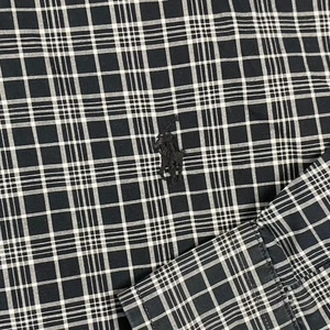 Ralph Lauren Cotton 100% Stretch Button Down Shirt Men's 2XB Black Plaid - Picture 1 of 8