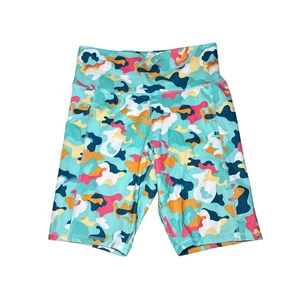 Champion colorful camouflage biker shorts spandex womens large workout hiking - Picture 1 of 8