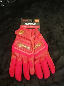 Adult MARUCCI PITTARDS RESERVE BATTING GLOVE NWT Size Large RED - Picture 1 of 4
