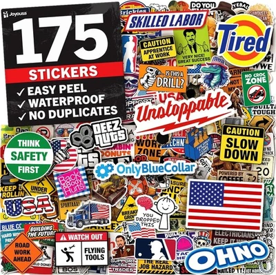 Funny Hard Hat Stickers for Adults, Men & Women - 175pc  - Image 1 of 4