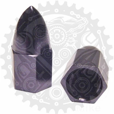 JMP Valve Caps Aluminium Black 1 Set Fit SYM Wolf 250 N 2013-2016 - Image 1 of 4