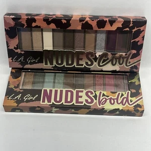 2 L.A GIRL Eyeshadow Nudes Pallete Powder 12 Cool & 12 Bold Shades See Pictures - Picture 1 of 20
