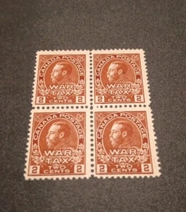 1915 Canada MR-2 War Tax Plate Block MNH - Picture 1 of 2