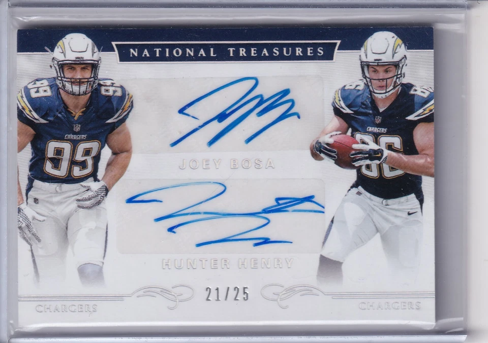 Joey Bosa/Hunter Henry 2016 Panini National Treasures Dual Rc Auto (21/25) - Image 1 of 2
