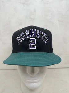 Vintage Charlotte Hornets Druckknopflasche Mütze - Larry Johnson neu mit Etikett - schneller versand siehe Bilder - Bild 1 von 7