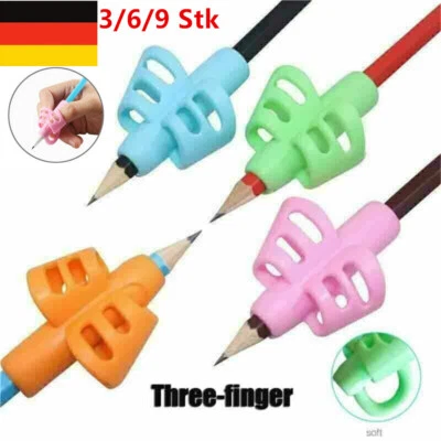 9* Schreibhilfe Kinder Bleistifthalter Stifthalter Ergonomisch Haltungsfehler DE - Bild 1 von 4