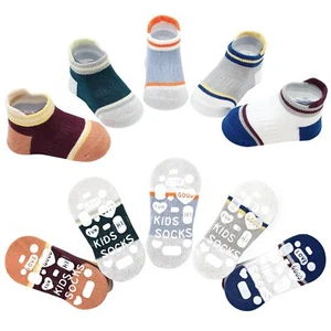 Baby Boy Socks Toddler Grips Low Cut Non Slip Kid Grippers Toddlers Boys Girl... - Picture 1 of 7
