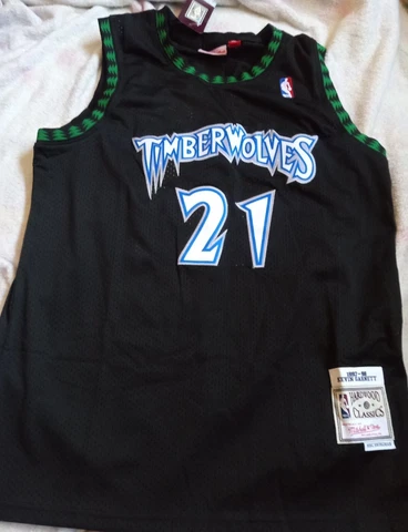Large Kevin Garnett Minnesota Timberwolves Swingman Black NBA jersey New w/tag Cover