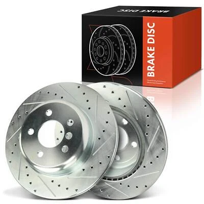 2 peças rotores de freio traseiros perfurados 330 mm para BMW F10 528i 535d xDrive ActiveHybrid 5 - Imagem 1 de 4