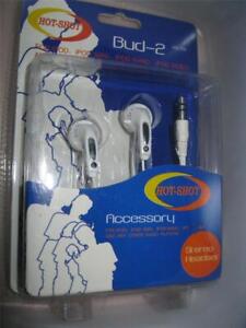 Hot Shot Bud 2 Stereo Headset Bud 2 for iPods  + OTHER Audio Players NEW
