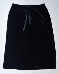 Maxi Falda Vintage Terciopelo Negra Pequeña Mediana Núcleo Gótico Oscuro Romance Clásico - Imagen 1 de 5