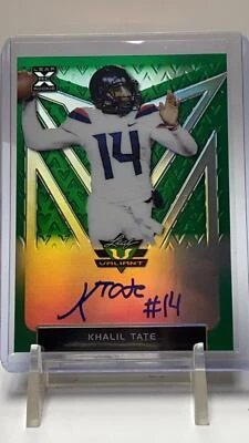 2020 Leaf Valiant - KHALIL TATE - Green Parallel On-Card RC Auto /75 - Image 1 of 3