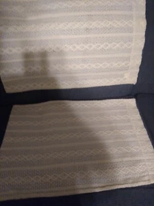 Montgomery Ward Set Of 2 Lace Standard Pillow Covers Pull On 28"Lx18"W Ivory - Picture 1 of 5