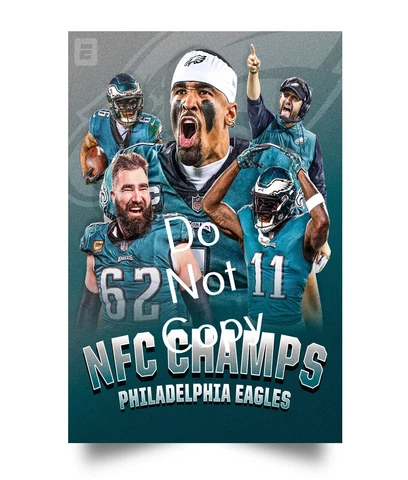Philadelphia Eagles 2022 NFC Champs Poster  #9 Cover