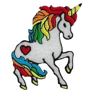 REGENBOGEN EINHORN AUFBÜGLER PATCH 3" Gay Lesbian LGBT Pride Nähen bestickt Applikation - Bild 1 von 2