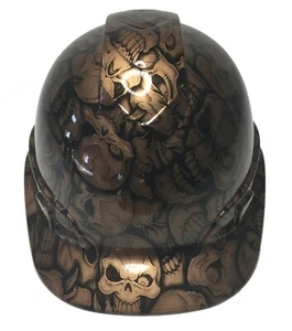 Hydro Dipped Custom Hard Hat Ridgeline Cap Style Copper Metallic Insanity Skulls - Bild 1 von 4